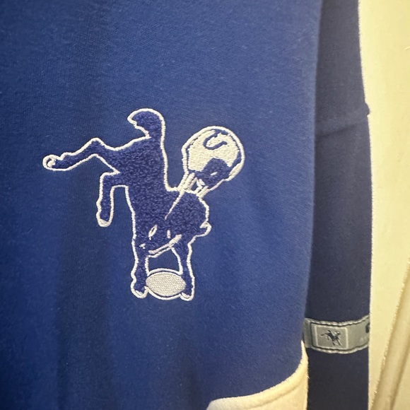 Blue and white Indianapolis Colts Embroidered NFL Team Hoodie - Picture 2 of 11